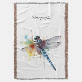 Cobertor Dragonfly Colorida personalizável