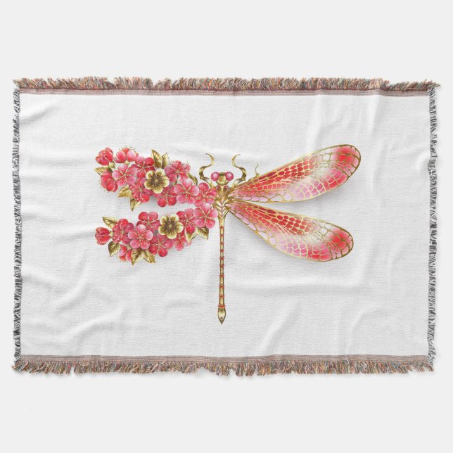 Cobertor Dragonfly com joalheria sakura (Frente)