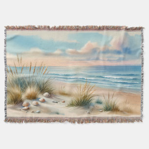 Cobertor Dunas Costeiras Pastel Aquarela