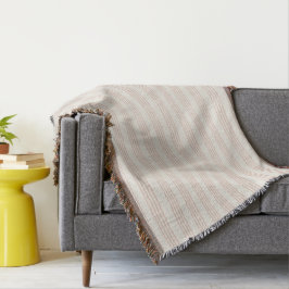 Cobertor Dusty Rosa Modern Minimalist Stripe Boho