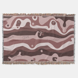 Cobertor Earth-Tone Tribal Abstract Throw Blanket
