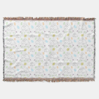 Cobertor Easter Bunny Throw Blanket