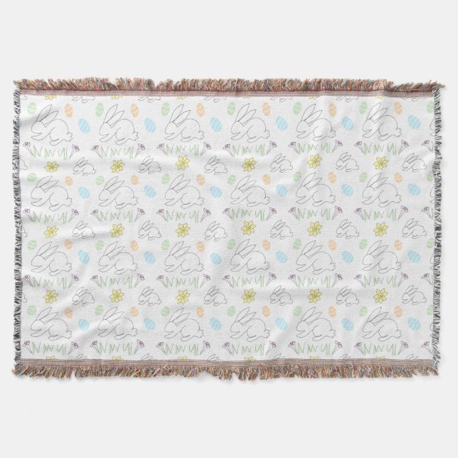 Cobertor Easter Bunny Throw Blanket (Frente)