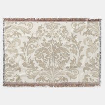 Elegância de Marfim Barroco Damasko Clássico Antig