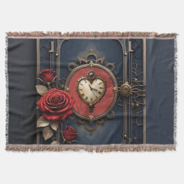 Cobertor Elegância Eterna – Coração de Relógio