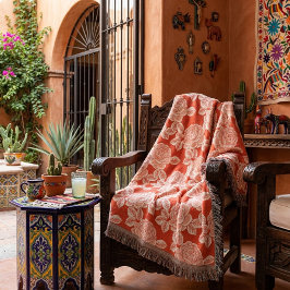 Cobertor Elegant Floral Blanket with Vintage Charm