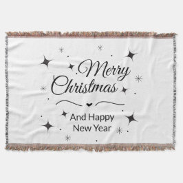 Cobertor Elegant Merry Christmas and Happy New Year
