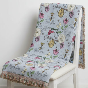 Cobertor Elegante Dia de as mães Rainha da Abelha Floral