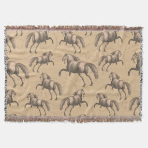 Cobertor Elegante Galloping Cavalo Espanhol