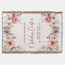 Em Memória Floral Aquarela Nome Personalizado