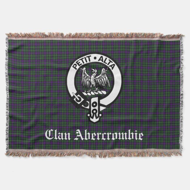 Cobertor Emblema da Crista do Clã Abercrombie & Tartan (Frente)
