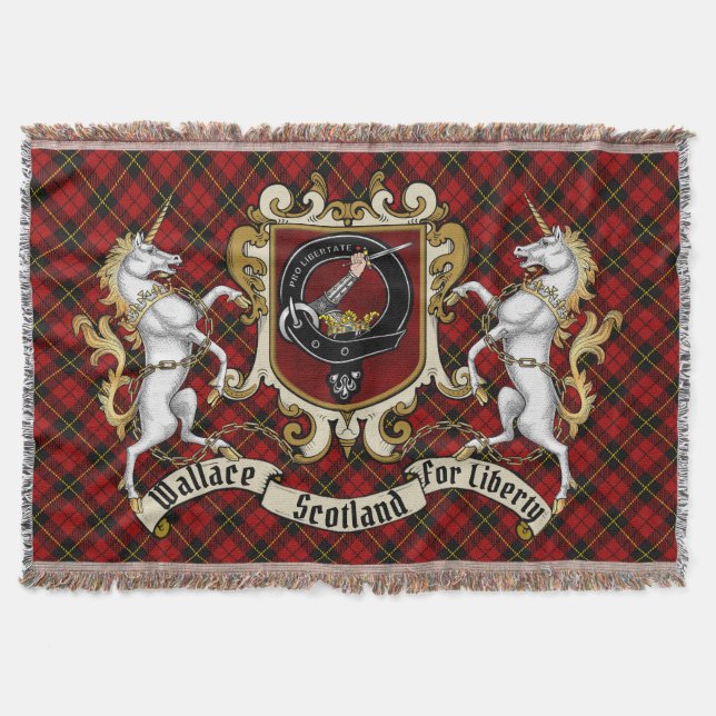 Cobertor Emblema do Clã Wallace & Tartan (Frente)