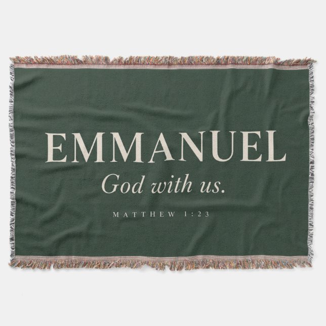 Cobertor EMMANUEL | Mateus 1:23 | Natal  (Frente)