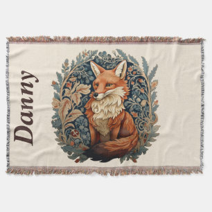 Cobertor Encantando Fox Woodland com Nome Personalizado