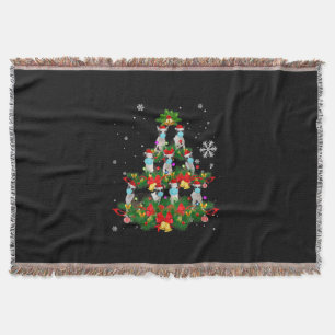 Cobertor Engraçado Boston Terrier Christmas Tree Dog Mask