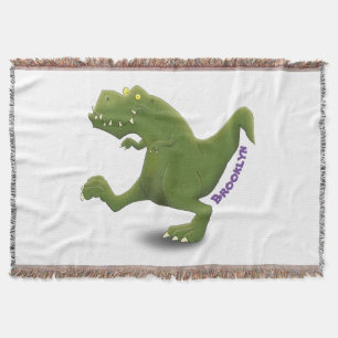 Cobertor Engraçado humor de desenho animado de T rex dinoss