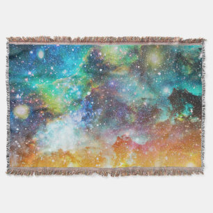 Cobertor Espaço futurístico, fundo nebuloso estrelado.