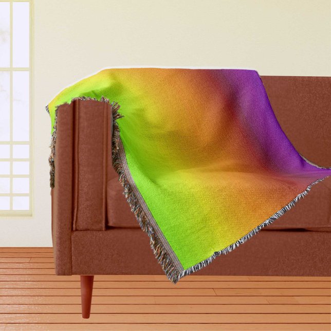 Cobertor Espectro de Cores Horizontais - 3 Cobertura de Pon (Spectrum of Horizontal Colors - 3 Throw Blanket)