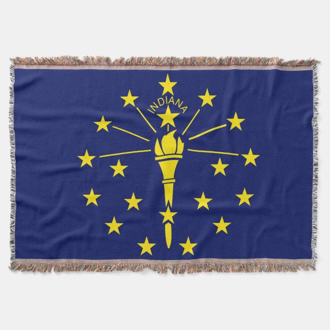 Cobertor Estado de Indiana Impressão Patriótico (Frente)