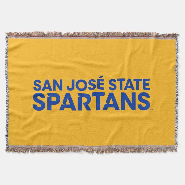 Cobertor Estado Spartans Wordmark de San Jose (Frente)