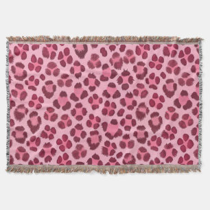 Cobertor Estampa de onça rosa
