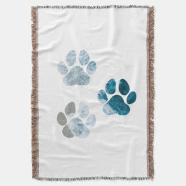 Cobertor Estampas de pata de cão - Ondas de praia e areia