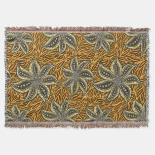 Cobertor Estilo de Batik Floral Abstrato africano