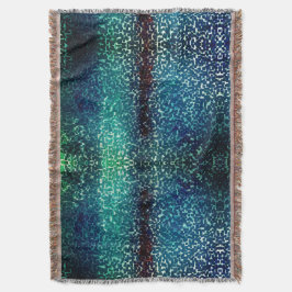 Cobertor Estilo de mosaico azul neon sobre vidro martelado 