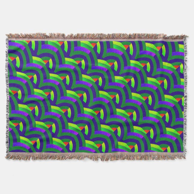 Cobertor estilo moderno elegante chevrons (Frente)