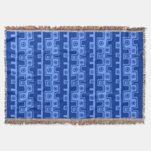 Cobertor Estilo Tribal II - Azul Marinho em Azul Bebê