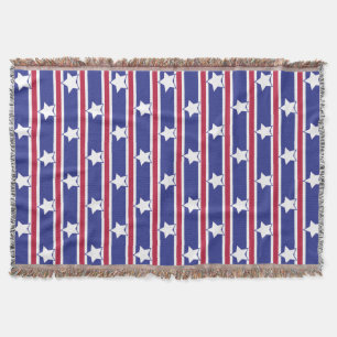 Cobertor Estrelas e Gretas Patrióticas Divertidas e Ricos