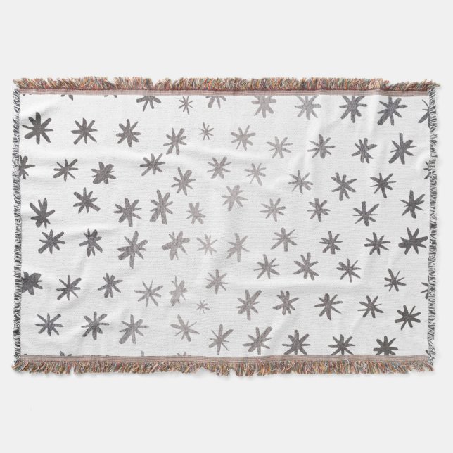 Cobertor Estrelas metálicas - prata (Frente)