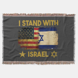 Cobertor Eu Apoio Israel Bandeira da América