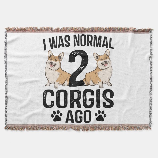 Cobertor Eu Era Normal 2 Corgis Atrás Cachorro (Frente)
