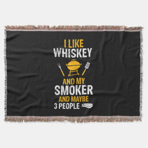 Cobertor Eu Gosto De Whiskey Meu Fumador 3 Pessoas CHURRASC