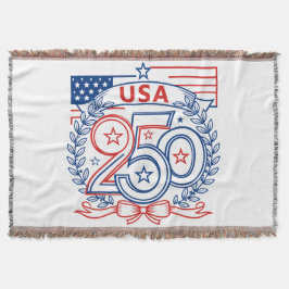Cobertor EUA 250 Emblema Comemorativo Patriótico Design