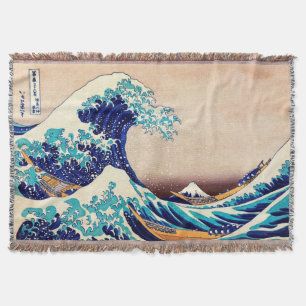 Cobertor Excelente Wave Off Kanagawa Japonês Vintage Fine A
