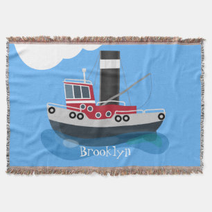 Cobertor Exemplo de desenho animado de embarcações de arras