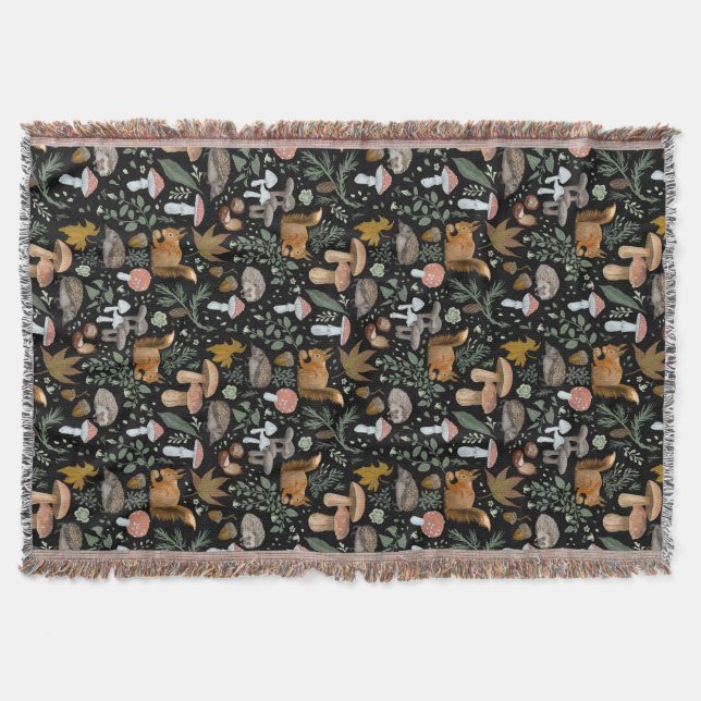 Cobertor Fall Forest Forager Aproxima-se Quente (Frente)