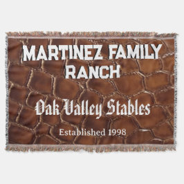 Cobertor Family Ranch Faux Crocodile Leather Western