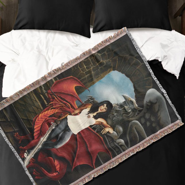 Cobertor Fantasia urbana do Dragão Vermelho (Criador carregado)