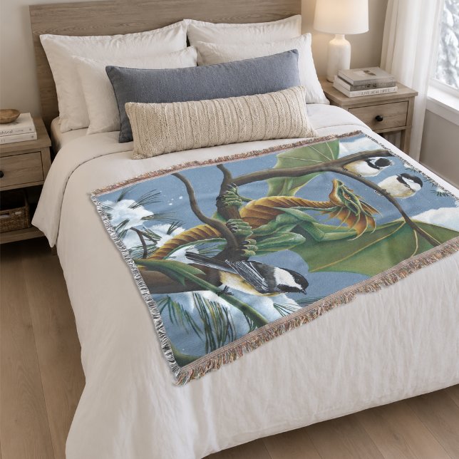 Cobertor Fantasioso Dragão Verde de Inverno Fantasia Chapin (Criador carregado)