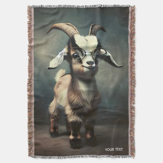 Cobertor Fantasy Bonito Bebê Goat (Frente Vertical)