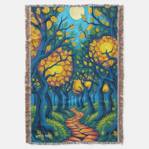Cobertor Fantasy Cute Forest Orange Road