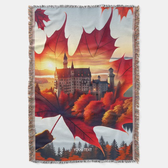Cobertor Fantasy Cute Leaf Tree Castle (Frente Vertical)