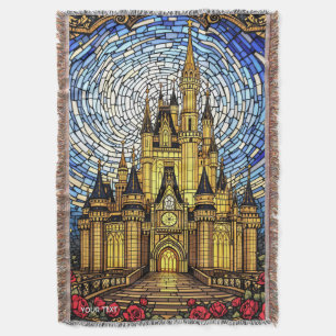 Cobertor Fantasy Cute StainGlass Castle