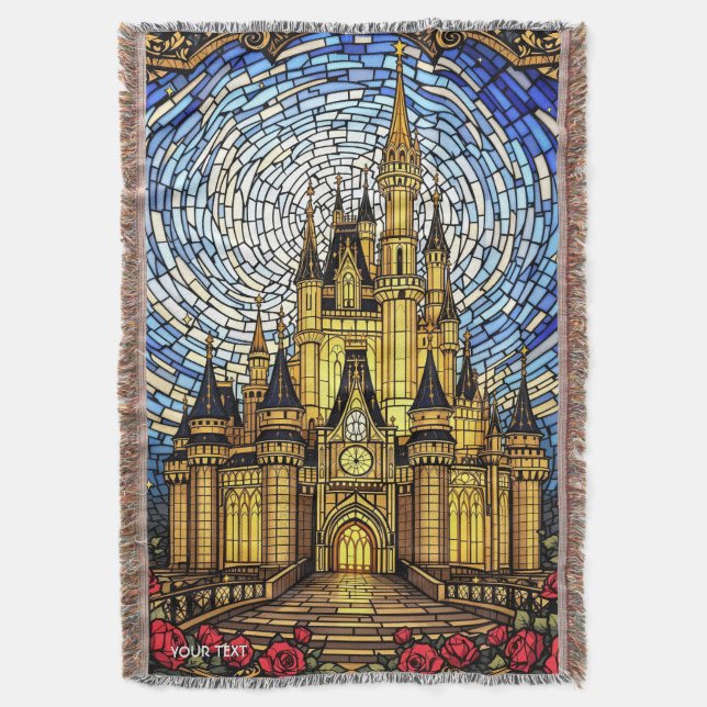 Cobertor Fantasy Cute StainGlass Castle (Frente Vertical)