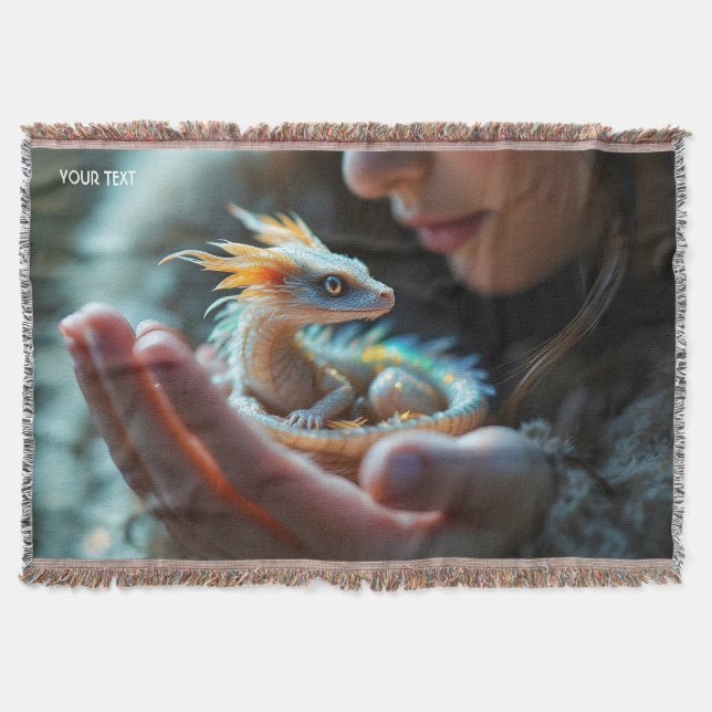 Cobertor Fantasy - Pequeno Dragão Bebê (Frente)