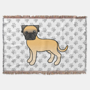 Cobertor Fawn Bullmastiff - Cão de Cartoons Bonitos