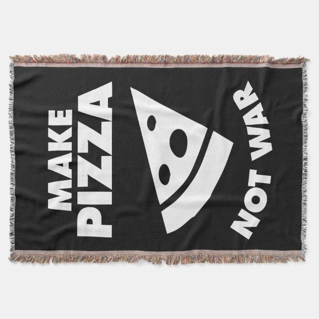 Cobertor Fazer Pizza Não Guerra (Frente)
